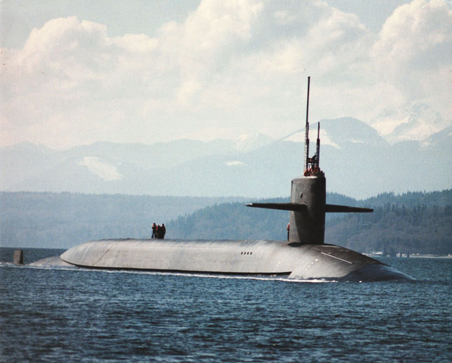 USS Alaska in Dabob Bay